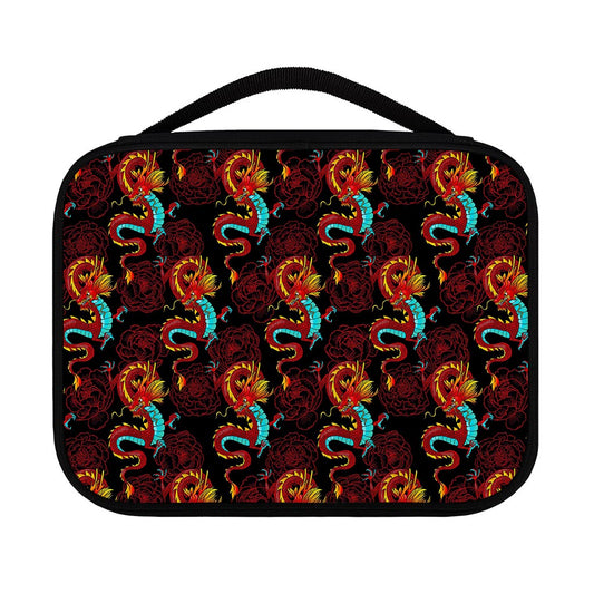 Red Dragon Lotus Pattern Print Classic Bible Case