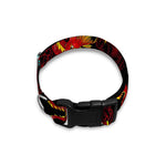 Red Dragon Lotus Pattern Print Dog Collar