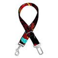 Red Dragon Lotus Pattern Print Dog Seat Belt