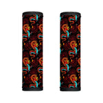 Red Dragon Lotus Pattern Print Handle Covers