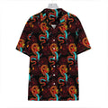 Red Dragon Lotus Pattern Print Hawaiian Shirt