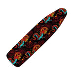 Red Dragon Lotus Pattern Print Ironing Board Cover
