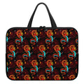 Red Dragon Lotus Pattern Print Laptop Sleeve With Handle
