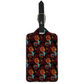 Red Dragon Lotus Pattern Print Luggage Tag
