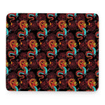 Red Dragon Lotus Pattern Print Mouse Pad