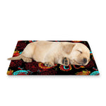 Red Dragon Lotus Pattern Print Pet Cooling Mat Cover