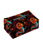 Red Dragon Lotus Pattern Print Rectangle Tissue Box Cover