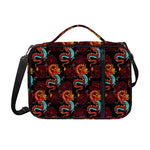 Red Dragon Lotus Pattern Print Shoulder Strap Bible Bag