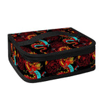 Red Dragon Lotus Pattern Print Small Lunch Bag