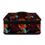 Red Dragon Lotus Pattern Print Small Lunch Bag