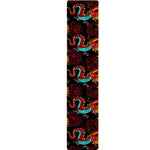 Red Dragon Lotus Pattern Print Table Runner