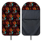 Red Dragon Lotus Pattern Print Waterproof Car Seat Cover