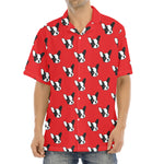 Red French Bulldog Pattern Print Aloha Shirt