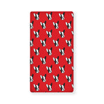 Red French Bulldog Pattern Print Baby Crib Sheet