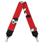 Red French Bulldog Pattern Print Bag Strap