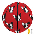 Red French Bulldog Pattern Print Basketball