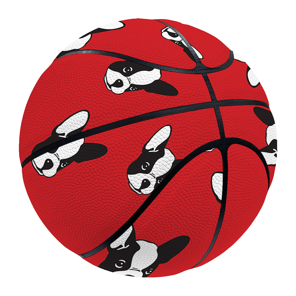 Red French Bulldog Pattern Print Basketball