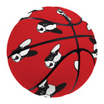 Red French Bulldog Pattern Print Basketball