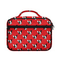 Red French Bulldog Pattern Print Briefcase Bible Bag