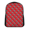 Red French Bulldog Pattern Print Casual Backpack