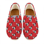 Red French Bulldog Pattern Print Casual Shoes