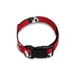 Red French Bulldog Pattern Print Dog Collar