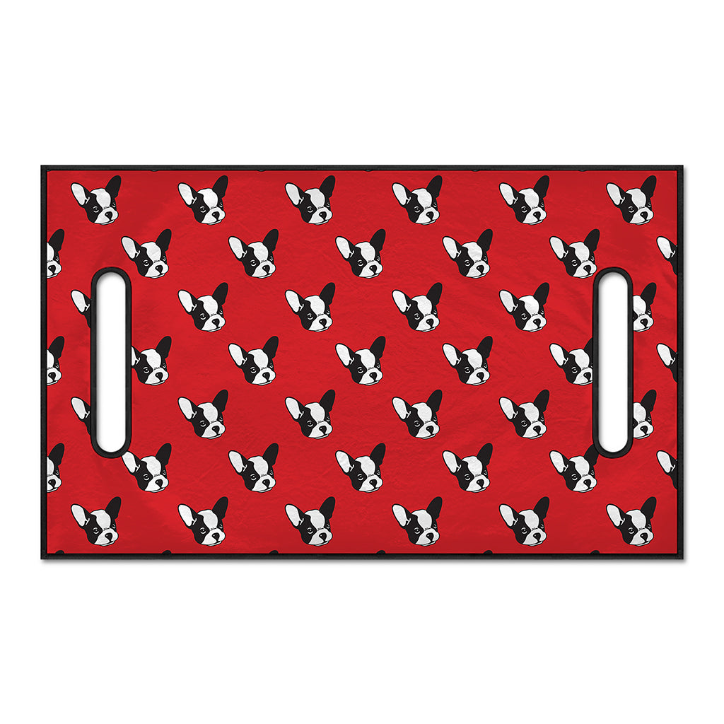 Red French Bulldog Pattern Print Golf Cart Seat Cover