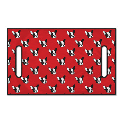 Red French Bulldog Pattern Print Golf Cart Seat Cover