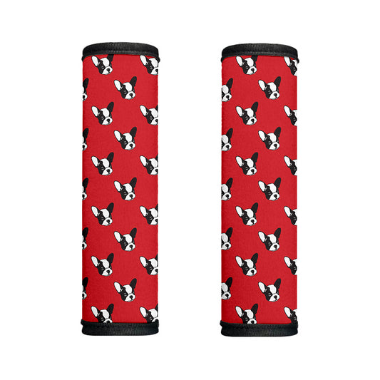 Red French Bulldog Pattern Print Handle Covers