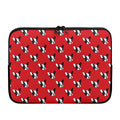 Red French Bulldog Pattern Print Laptop Sleeve