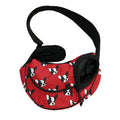 Red French Bulldog Pattern Print Pet Sling Carrier