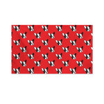 Red French Bulldog Pattern Print Polyester Flag