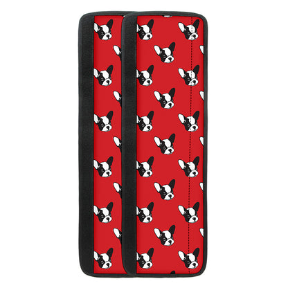 Red French Bulldog Pattern Print Refrigerator Handle Covers