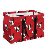 Red French Bulldog Pattern Print Utility Tote Bag