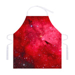 Red Galaxy Space Cloud Print Adjustable Apron