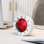 Red Galaxy Space Cloud Print Alarm Clock