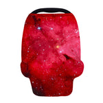 Red Galaxy Space Cloud Print Baby Seat Cover