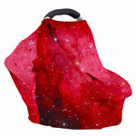 Red Galaxy Space Cloud Print Baby Seat Cover
