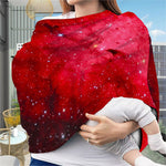 Red Galaxy Space Cloud Print Baby Seat Cover