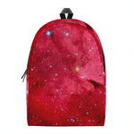 Red Galaxy Space Cloud Print Backpack