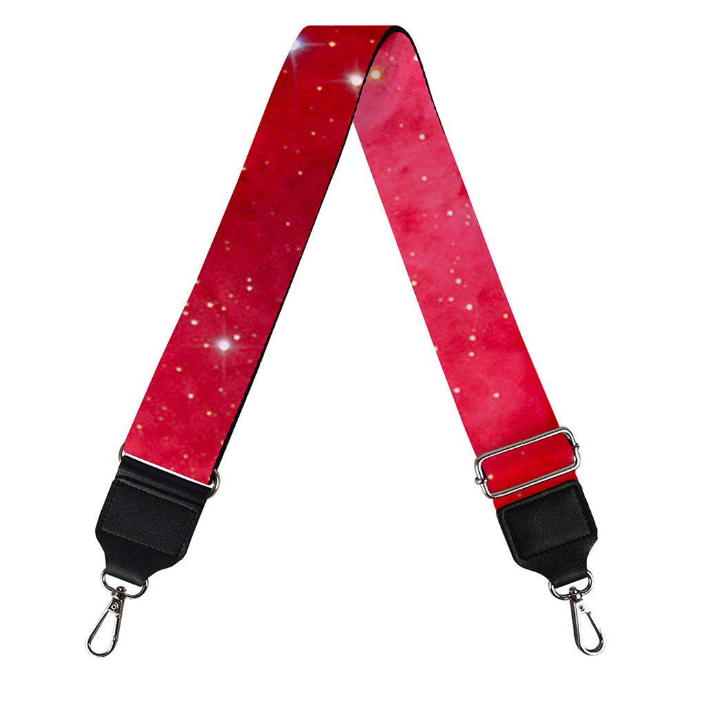 Red Galaxy Space Cloud Print Bag Strap