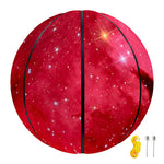 Red Galaxy Space Cloud Print Basketball