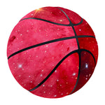 Red Galaxy Space Cloud Print Basketball