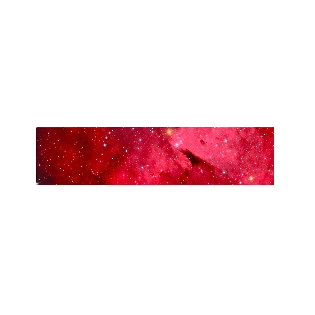 Red Galaxy Space Cloud Print Bed Runner