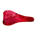 Red Galaxy Space Cloud Print Bicycle Seat Cover