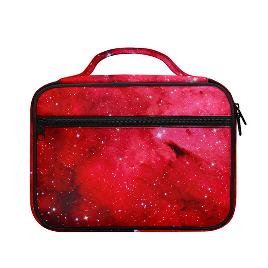 Red Galaxy Space Cloud Print Briefcase Bible Bag