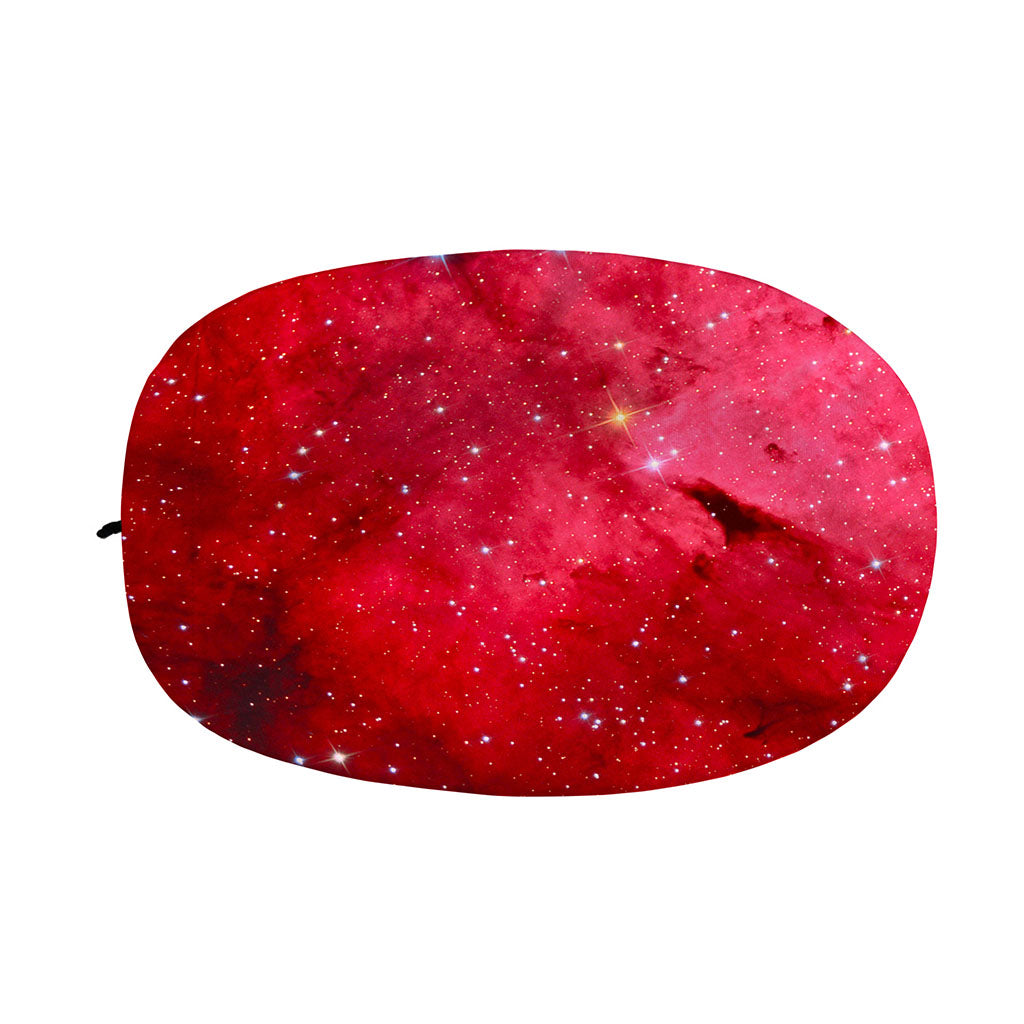 Red Galaxy Space Cloud Print Car Side Mirror Covers