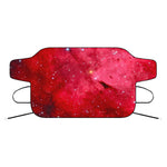 Red Galaxy Space Cloud Print Car Windshield Snow Cover