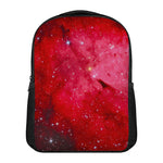 Red Galaxy Space Cloud Print Casual Backpack