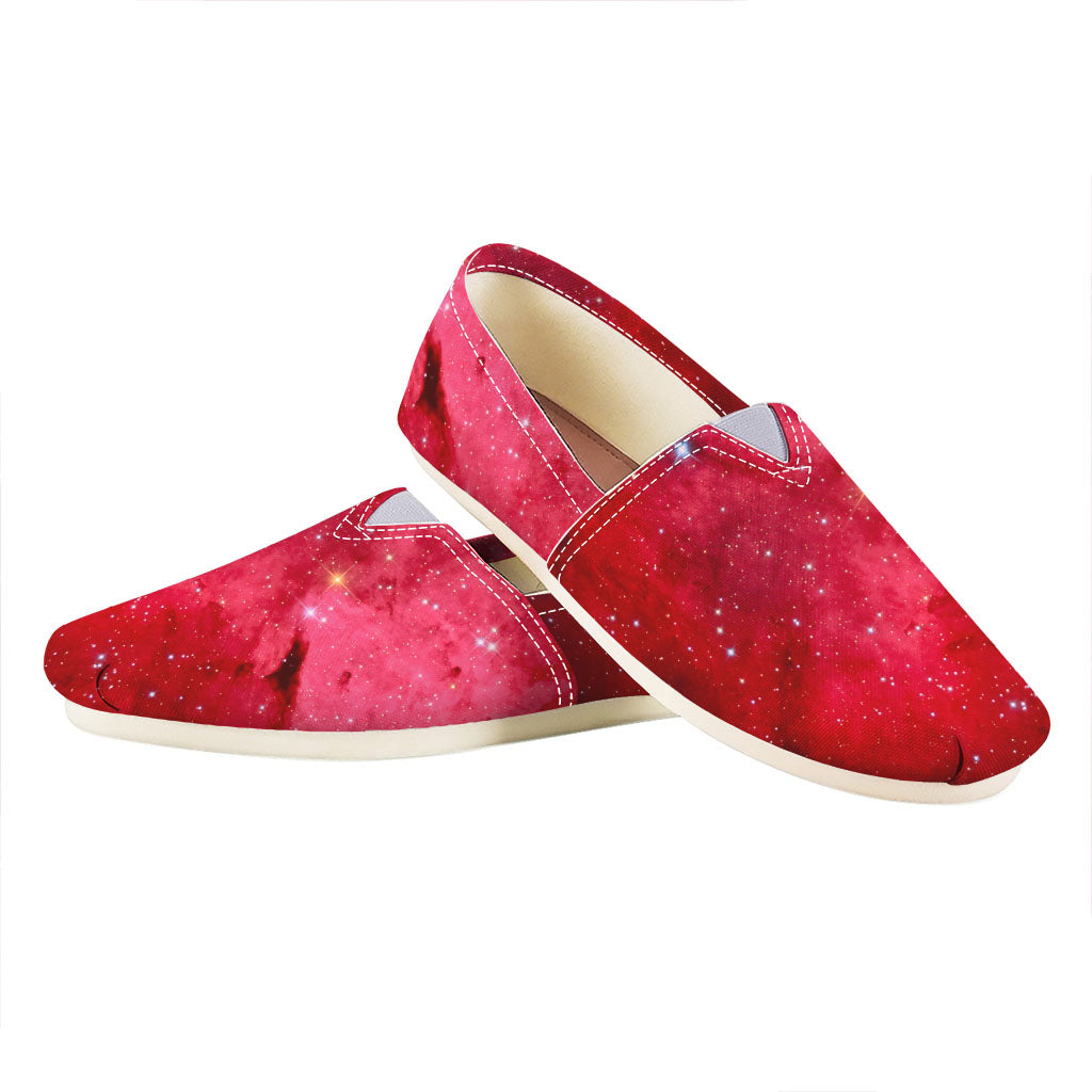 Red Galaxy Space Cloud Print Casual Shoes